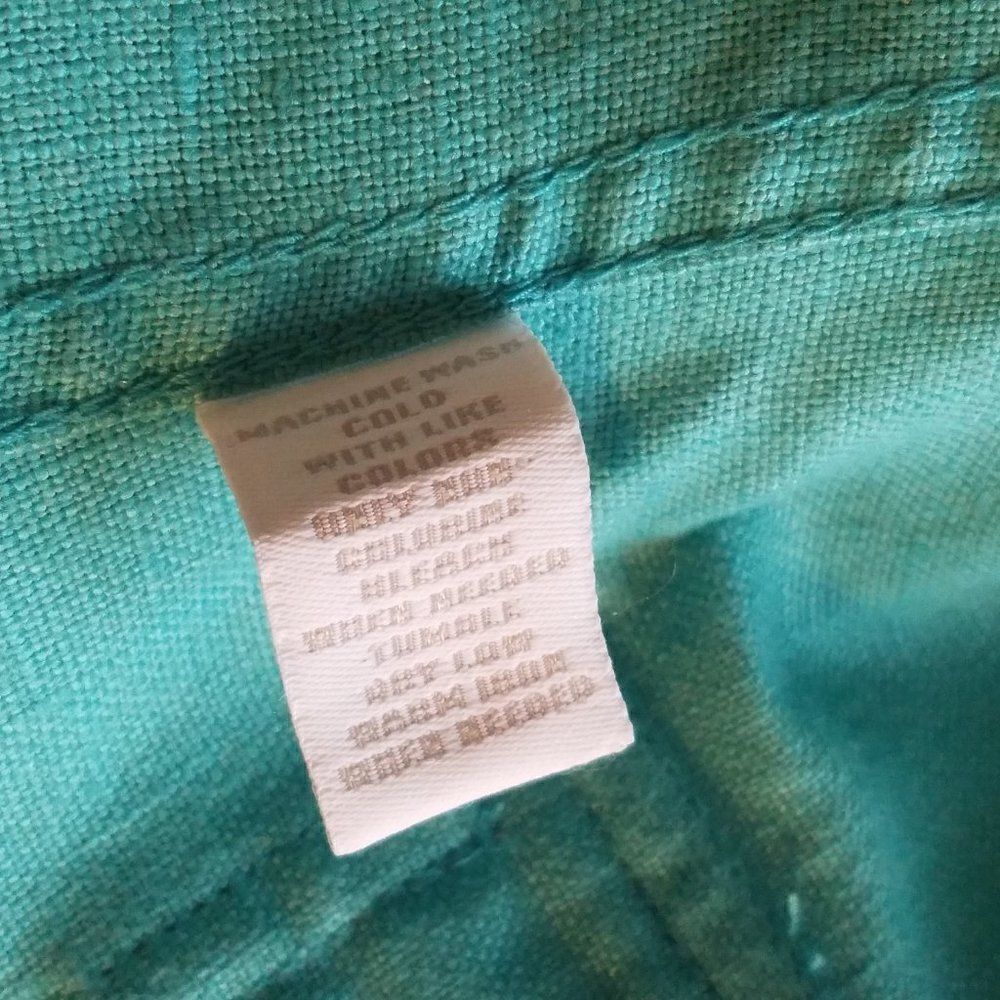 Turquoise Blue Linen Jacket Charter Club - Picture 10 of 10
